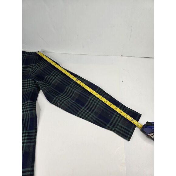 Men's Orvis Big Bear Blue Green Plaid Flannel Long Sleeve Button Up Size M - Picture 9 of 11